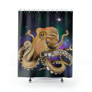 Octopus Galaxy Nebulae Stars Ii Art Shower Curtain 71 × 74 Home Decor