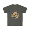 Octopus Galaxy Stars Ink Art Dark Unisex Ultra Cotton Tee Charcoal / S T-Shirt