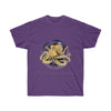 Octopus Galaxy Stars Ink Art Dark Unisex Ultra Cotton Tee Purple / S T-Shirt