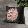 Octopus In The Shell Art Black Spun Polyester Square Pillow Case 14 × Home Decor