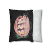 Octopus In The Shell Art Black Spun Polyester Square Pillow Case Home Decor