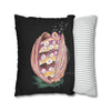 Octopus In The Shell Art Black Spun Polyester Square Pillow Case Home Decor