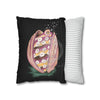 Octopus In The Shell Art Black Spun Polyester Square Pillow Case Home Decor