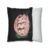 Octopus In The Shell Art Black Spun Polyester Square Pillow Case Home Decor
