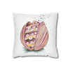 Octopus In The Shell Art White Spun Polyester Square Pillow Case 14 × Home Decor