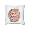 Octopus In The Shell Art White Spun Polyester Square Pillow Case 16 × Home Decor