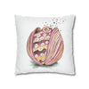 Octopus In The Shell Art White Spun Polyester Square Pillow Case Home Decor