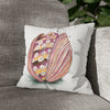 Octopus In The Shell Art White Spun Polyester Square Pillow Case Home Decor