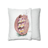 Octopus In The Shell Art White Spun Polyester Square Pillow Case Home Decor