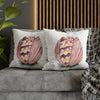 Octopus In The Shell Art White Spun Polyester Square Pillow Case Home Decor