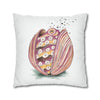 Octopus In The Shell Art White Spun Polyester Square Pillow Case Home Decor