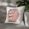 Octopus In The Shell Art White Spun Polyester Square Pillow Case Home Decor