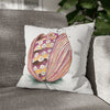 Octopus In The Shell Art White Spun Polyester Square Pillow Case Home Decor