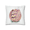 Octopus In The Shell Art White Spun Polyester Square Pillow Case Home Decor