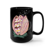 Octopus In The Shell Bubbles Art Black Mug 15Oz