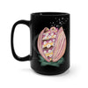 Octopus In The Shell Bubbles Art Black Mug 15Oz