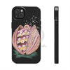 Octopus In The Shell Bubbles On Black Art Mate Tough Phone Cases Iphone 14 Plus Case