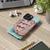 Octopus In The Shell Bubbles On Teal Art Mate Tough Phone Cases Case