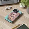 Octopus In The Shell Bubbles On Teal Art Mate Tough Phone Cases Case