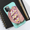 Octopus In The Shell Bubbles On Teal Art Mate Tough Phone Cases Case