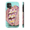 Octopus In The Shell Bubbles On Teal Art Mate Tough Phone Cases Iphone 11 Case