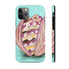 Octopus In The Shell Bubbles On Teal Art Mate Tough Phone Cases Iphone 11 Pro Case