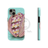 Octopus In The Shell Bubbles On Teal Art Mate Tough Phone Cases Iphone 13 Case