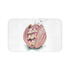 Octopus In The Shell Bubbles On White Art Bath Mat 34 × 21 Home Decor