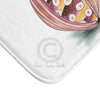 Octopus In The Shell Bubbles On White Art Bath Mat Home Decor