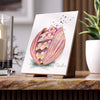 Octopus In The Shell Bubbles On White Art Ceramic Photo Tile 6 × 8 / Glossy Home Decor
