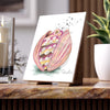 Octopus In The Shell Bubbles On White Art Ceramic Photo Tile 6 × 8 / Matte Home Decor
