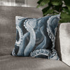 Octopus Kraken Blue Watercolor Art Spun Polyester Square Pillow Case 16 × Home Decor