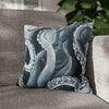 Octopus Kraken Blue Watercolor Art Spun Polyester Square Pillow Case 16 × Home Decor