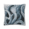 Octopus Kraken Blue Watercolor Art Spun Polyester Square Pillow Case Home Decor