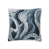 Octopus Kraken Blue Watercolor Art Spun Polyester Square Pillow Case Home Decor