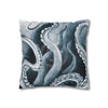 Octopus Kraken Blue Watercolor Art Spun Polyester Square Pillow Case Home Decor