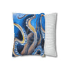 Octopus Kraken Blue Watercolor Art Spun Polyester Square Pillow Case Home Decor