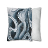 Octopus Kraken Blue Watercolor Art Spun Polyester Square Pillow Case Home Decor