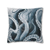 Octopus Kraken Blue Watercolor Art Spun Polyester Square Pillow Case Home Decor