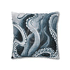 Octopus Kraken Blue Watercolor Art Spun Polyester Square Pillow Case Home Decor