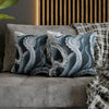 Octopus Kraken Blue Watercolor Art Spun Polyester Square Pillow Case Home Decor