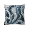 Octopus Kraken Blue Watercolor Art Spun Polyester Square Pillow Case Home Decor