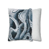 Octopus Kraken Blue Watercolor Art Spun Polyester Square Pillow Case Home Decor