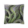 Octopus Kraken Green Art Spun Polyester Square Pillow Case Home Decor