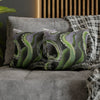 Octopus Kraken Green Art Spun Polyester Square Pillow Case Home Decor