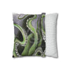 Octopus Kraken Green Art Spun Polyester Square Pillow Case Home Decor