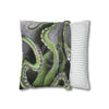 Octopus Kraken Green Art Spun Polyester Square Pillow Case Home Decor