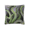 Octopus Kraken Green Art Spun Polyester Square Pillow Case Home Decor