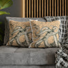 Octopus Kraken Tentacles Beige Map Ink Art Spun Polyester Square Pillow Case Home Decor