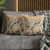 Octopus Kraken Tentacles Beige Map Ink Art Spun Polyester Square Pillow Case Home Decor